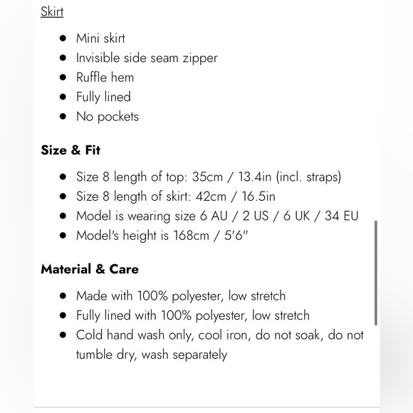 Show po make me stay Teo price set in cobalt skirt size 2 - Picture 2 of 5